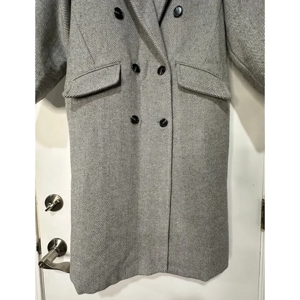 Line and Dot Paola Coat Heather Grey Wool Blend Size Small NWT Button Closure